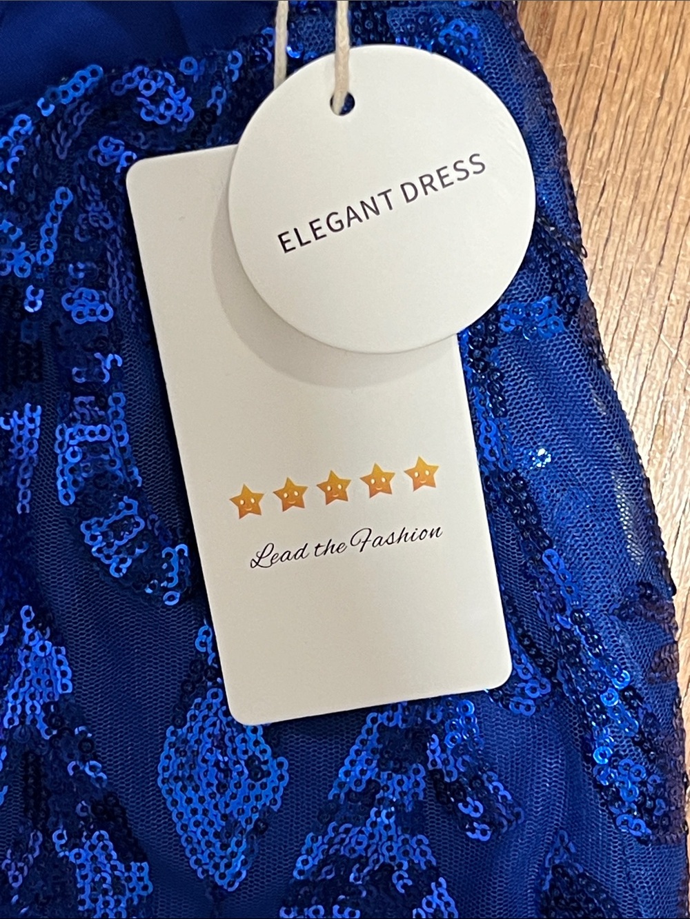 Women’s Royal Blue Sequin Bodycon Dress - Picture 2 of 3